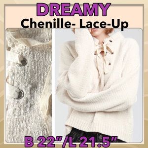 COZY⛄️CHENILLE Lace-Up Sweater, SUPERSOFT & WARM!